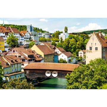 Lais Puzzle - Holzbrücke über die Limmat in Baden, Schweiz - 2.000 Teile