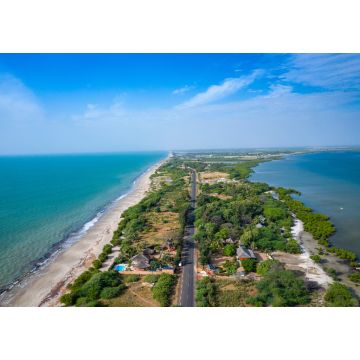 Lais Puzzle - Luftaufnahme des Fischerdorfs Djiffer. Saloum-Delta-Nationalpark, Joal Fadiout, Senegal. Afrika - 1.000 Teile