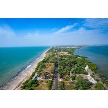 Lais Puzzle - Luftaufnahme des Fischerdorfs Djiffer. Saloum-Delta-Nationalpark, Joal Fadiout, Senegal. Afrika - 2.000 Teile