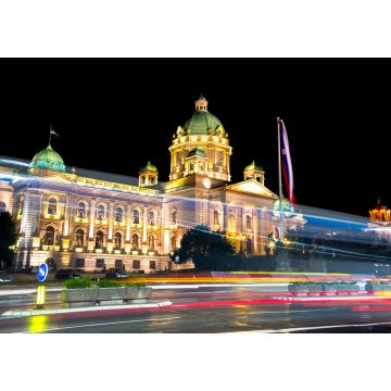 Lais Puzzle - Das Parlament der Republik Serbien in Belgrad bei Nacht - 1.000 Teile