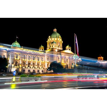 Lais Puzzle - Das Parlament der Republik Serbien in Belgrad bei Nacht - 2.000 Teile