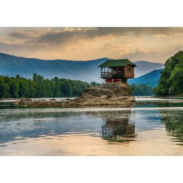 Lais Puzzle - Einsames Haus am Fluss Drina in Bajina Basta, Serbien - 1.000 Teile