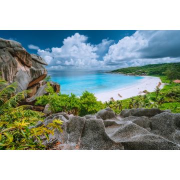 Lais Puzzle - Grande Anse Strand vom Aussichtspunkt aus. Insel La Digue, Seychellen - 2.000 Teile