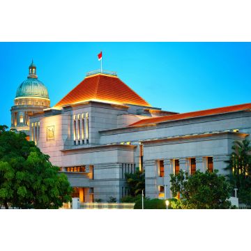 Lais Puzzle - Das Parlament und das alte Gebäude des Obersten Gerichtshofs am Boat Quay in Singapur - 2.000 Teile