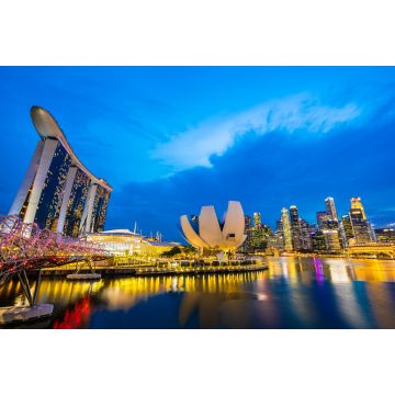 Lais Puzzle - Schöne Architektur Gebäude Wolkenkratzer um Marina Bay in Singapur Stadt - 2.000 Teile