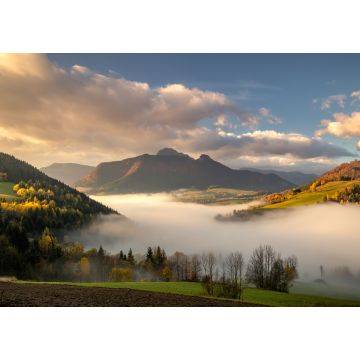 Lais Puzzle - Landschaft mit Bergen bei nebligem Sonnenaufgang im Herbst. Mala-Fatra-Nationalpark, in der Nähe des Dorfes Zazriva in der Slowakei, Europa - 1.000 Teile