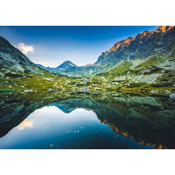 Lais Puzzle - Schöner Wasserfall, der von der Spitze einer Steinmauer fließt. Wasserfalll Skok. Mlynicka Tal mit Stein Wanderweg. Hohe Tatra in der Slowakei - 1.000 Teile
