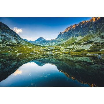 Lais Puzzle - Schöner Wasserfall, der von der Spitze einer Steinmauer fließt. Wasserfalll Skok. Mlynicka Tal mit Stein Wanderweg. Hohe Tatra in der Slowakei - 2.000 Teile