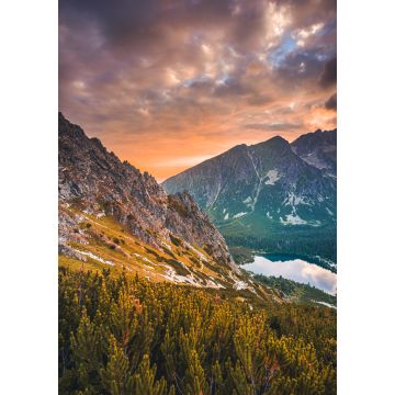 Lais Puzzle - Sonnenuntergangspanorama im Nationalpark Hohe Tatra. Berg popradske See in der Slowakei - 1.000 Teile