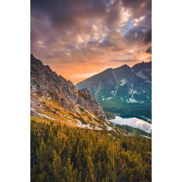 Lais Puzzle - Sonnenuntergangspanorama im Nationalpark Hohe Tatra. Berg popradske See in der Slowakei - 2.000 Teile