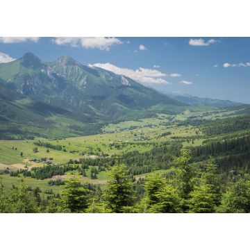 Lais Puzzle - Schöner erhöhter Blick auf die Berge in der Slowakei. Bachledova dolina, Zdiar Dorf und Belianske Tatry Berge von einem erhöhten Aussichtspunkt auf einem Wanderweg an einem Sommertag gesehen - 1.000 Teile