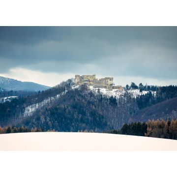 Lais Puzzle - Die mittelalterliche Burg Lietava im Winter, Slowakei, Europa - 1.000 Teile