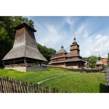 Lais Puzzle - Die griechisch-katholische Holzkirche St. Nikolaus aus dem Dorf Zboj, die sich im Museum für Volksarchitektur im Kurort Bardejov, Slowakei, befindet - 1.000 Teile
