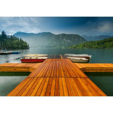 Lais Puzzle - Bunter und kunstvoller Holzsteg am Bohinj-See, Slowenien - 1.000 Teile