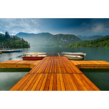 Lais Puzzle - Bunter und kunstvoller Holzsteg am Bohinj-See, Slowenien - 2.000 Teile