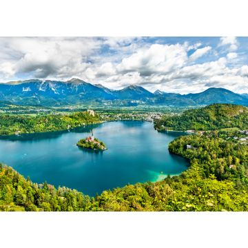 Lais Puzzle - Panoramablick auf den Bleder See mit der Insel in Slowenien - 1.000 Teile
