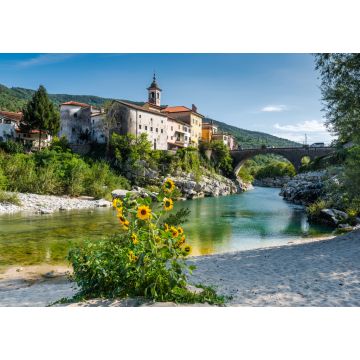 Lais Puzzle - Bunte Stadt Kanal Ob Soci in Slowenien. Kleines Dorf am Fluss Soca - 1.000 Teile