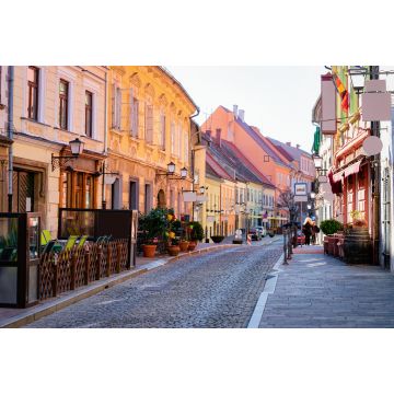 Lais Puzzle - Straßencafés mit Tischen und Stühlen im alten Stadtzentrum von Ptuj in Slowenien - 2.000 Teile