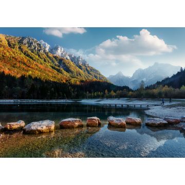 Lais Puzzle - Erstaunliche Natur Landschaft in den Julischen Alpen bei Sonnenuntergang. Jasna-See bei Kranjska Gora, Slowenien - 1.000 Teile