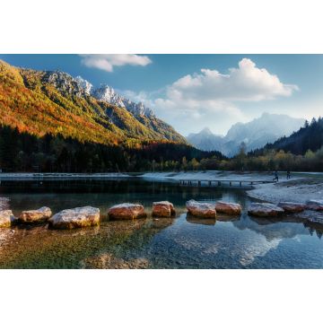Lais Puzzle - Erstaunliche Natur Landschaft in den Julischen Alpen bei Sonnenuntergang. Jasna-See bei Kranjska Gora, Slowenien - 2.000 Teile