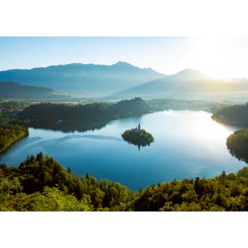 Lais Puzzle - Luftbildpanorama des Bleder Sees in Slowenien - 1.000 Teile