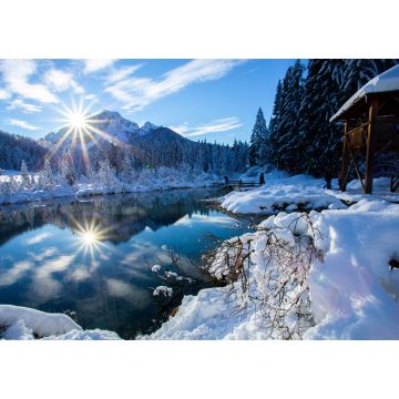 Lais Puzzle - Zelenci - Quelle des Flusses Sava in der Nähe von Kranjska gora, Slowenien - Winterlandschaft - 1.000 Teile