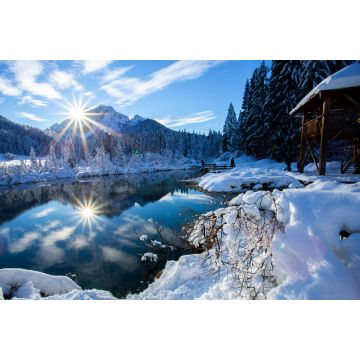Lais Puzzle - Zelenci - Quelle des Flusses Sava in der Nähe von Kranjska gora, Slowenien - Winterlandschaft - 2.000 Teile
