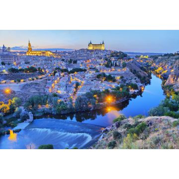 Lais Puzzle - Toledo in der Abenddämmerung mit der malerischen Biegung des Flusses Tajo - 2.000 Teile