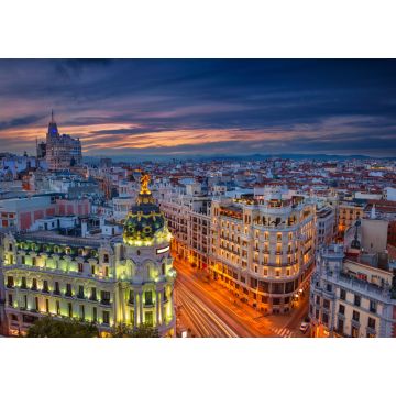 Lais Puzzle - Madrid. Stadtbild von Madrid, Spanien bei Sonnenuntergang - 1.000 Teile