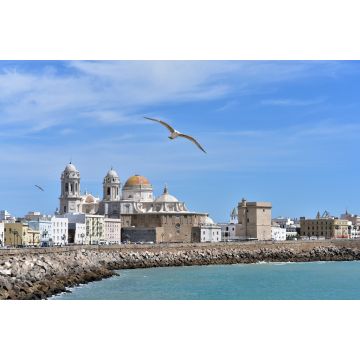 Lais Puzzle - Die Kuppel der Kathedrale von Cádiz (Catedral Nueva) an der Strandpromenade Campo del Sur in Cádiz, Andalusien - 2.000 Teile