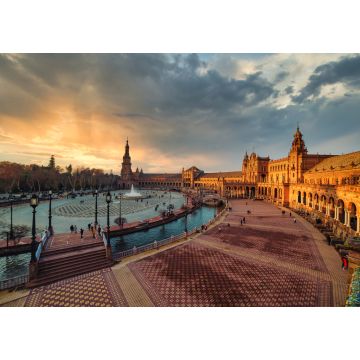 Lais Puzzle - Dramatische Szene auf der Plaza España in Sevilla bei Sonnenuntergang - 1.000 Teile