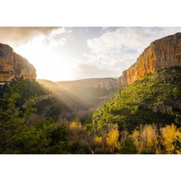 Lais Puzzle - Sonniges Tal von Chulilla, untergehende Sonne über dem Tal des Flusses Turia, Valencia, Spanien - 1.000 Teile