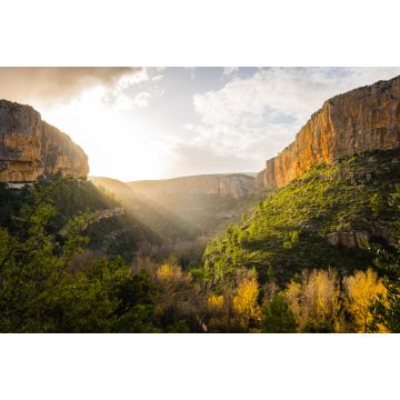 Lais Puzzle - Sonniges Tal von Chulilla, untergehende Sonne über dem Tal des Flusses Turia, Valencia, Spanien - 2.000 Teile