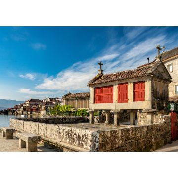 Lais Puzzle - Typische galicische Getreidespeicher in Combarro an der Ría de Pontevedra, Spanien - 1.000 Teile