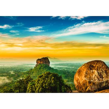 Lais Puzzle - Sonnenaufgangssicht auf den Sigiriya-Felsen vom Pidurangala-Felsen in Sri Lanka - 1.000 Teile