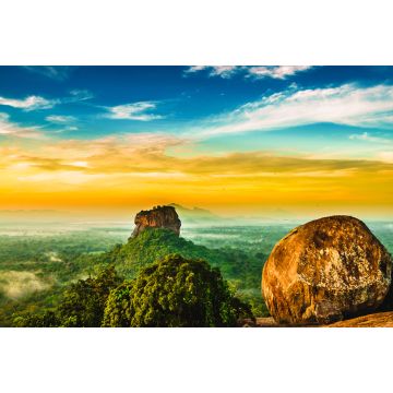 Lais Puzzle - Sonnenaufgangssicht auf den Sigiriya-Felsen vom Pidurangala-Felsen in Sri Lanka - 2.000 Teile