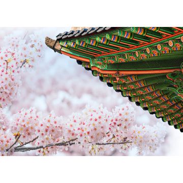 Lais Puzzle - Gyeongbokgung-Palast mit Kirschblüten im Frühling, Korea - 1.000 Teile