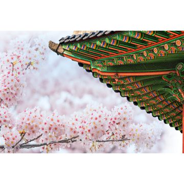 Lais Puzzle - Gyeongbokgung-Palast mit Kirschblüten im Frühling, Korea - 2.000 Teile