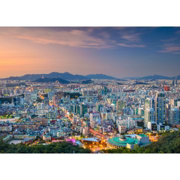 Lais Puzzle - Seoul. Stadtbild von Seouls Stadtzentrum bei Sonnenuntergang - 1.000 Teile