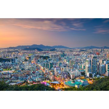 Lais Puzzle - Seoul. Stadtbild von Seouls Stadtzentrum bei Sonnenuntergang - 2.000 Teile