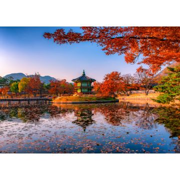 Lais Puzzle - Pagode am Gyeongbokgung-Palast im Herbst, Seoul, Südkorea - 1.000 Teile