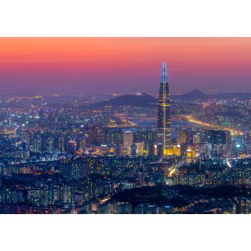 Lais Puzzle - Panoramablick auf Seoul, Südkorea in einer schönen Nacht am Namhansansong Aussichtspunkt - 1.000 Teile