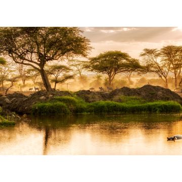 Lais Puzzle - Sonnenuntergang über dem Fluss in der Serengeti, Tansania - 1.000 Teile