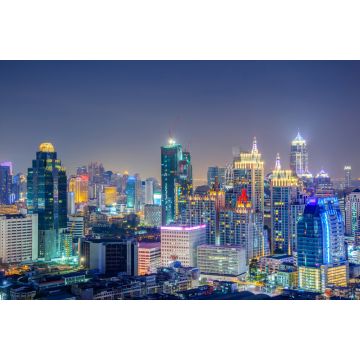 Lais Puzzle - Bangkok Cityscape, Geschäftsviertel mit Hochhaus bei Nacht, Bangkok - 2.000 Teile