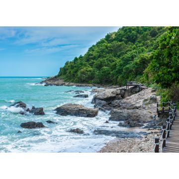 Lais Puzzle - Holzsteg und Aussichtspunkt entlang der Küste zur Halbinsel im Khao Laem Ya National Park, Rayong, Thailand - 1.000 Teile