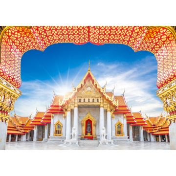 Lais Puzzle - Marmortempel, Wat Benchamabophit Dusitvanaram in Bangkok, Thailand - 1.000 Teile
