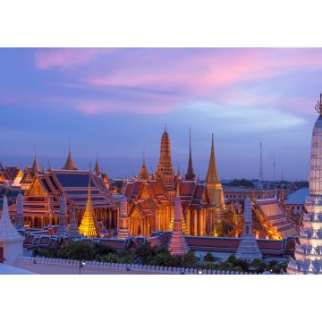 Lais Puzzle - Bangkok Wat Phra Keao und der Grand Palast mit Sonnenuntergang schönen Himmel - 1.000 Teile