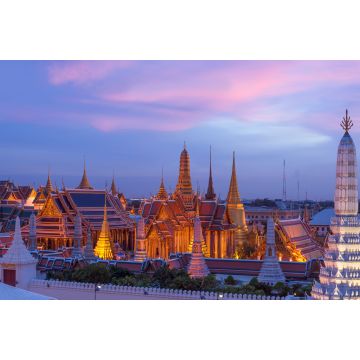 Lais Puzzle - Bangkok Wat Phra Keao und der Grand Palast mit Sonnenuntergang schönen Himmel - 2.000 Teile