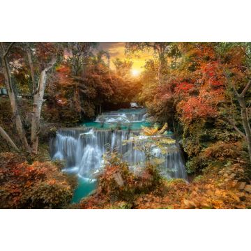 Lais Puzzle - Huay Mae Kamin Wasserfall, schöner Wasserfall im Herbstwald, Provinz Kanchanaburi - 2.000 Teile
