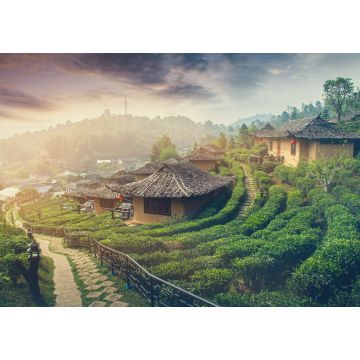 Lais Puzzle - Sonnenaufgang bei Lee Wein Rak Thai, Ban Rak Thai eine chinesische Siedlung, Mae Hong Son, Thailand - 1.000 Teile